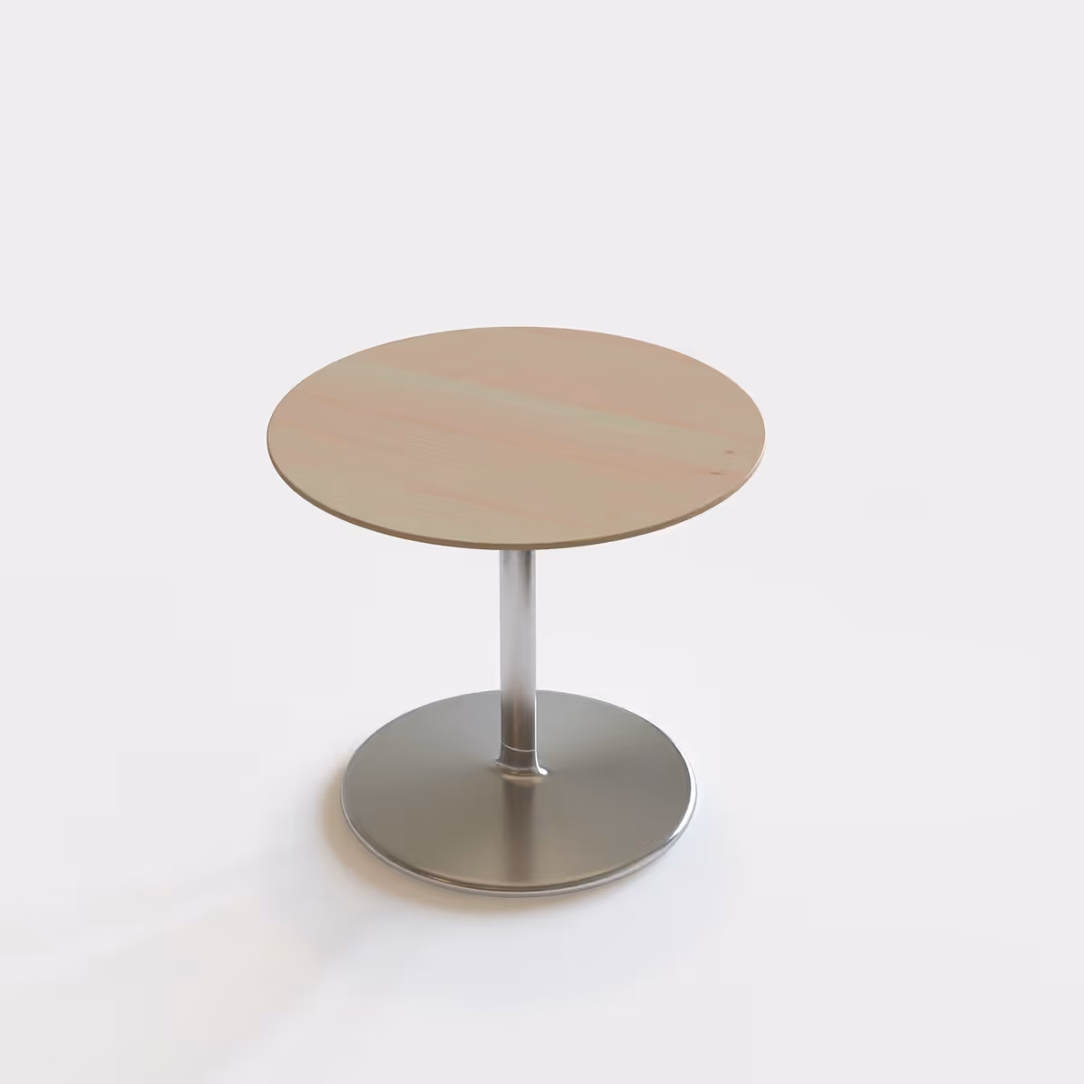 Runder Tisch aus Holz und Metall