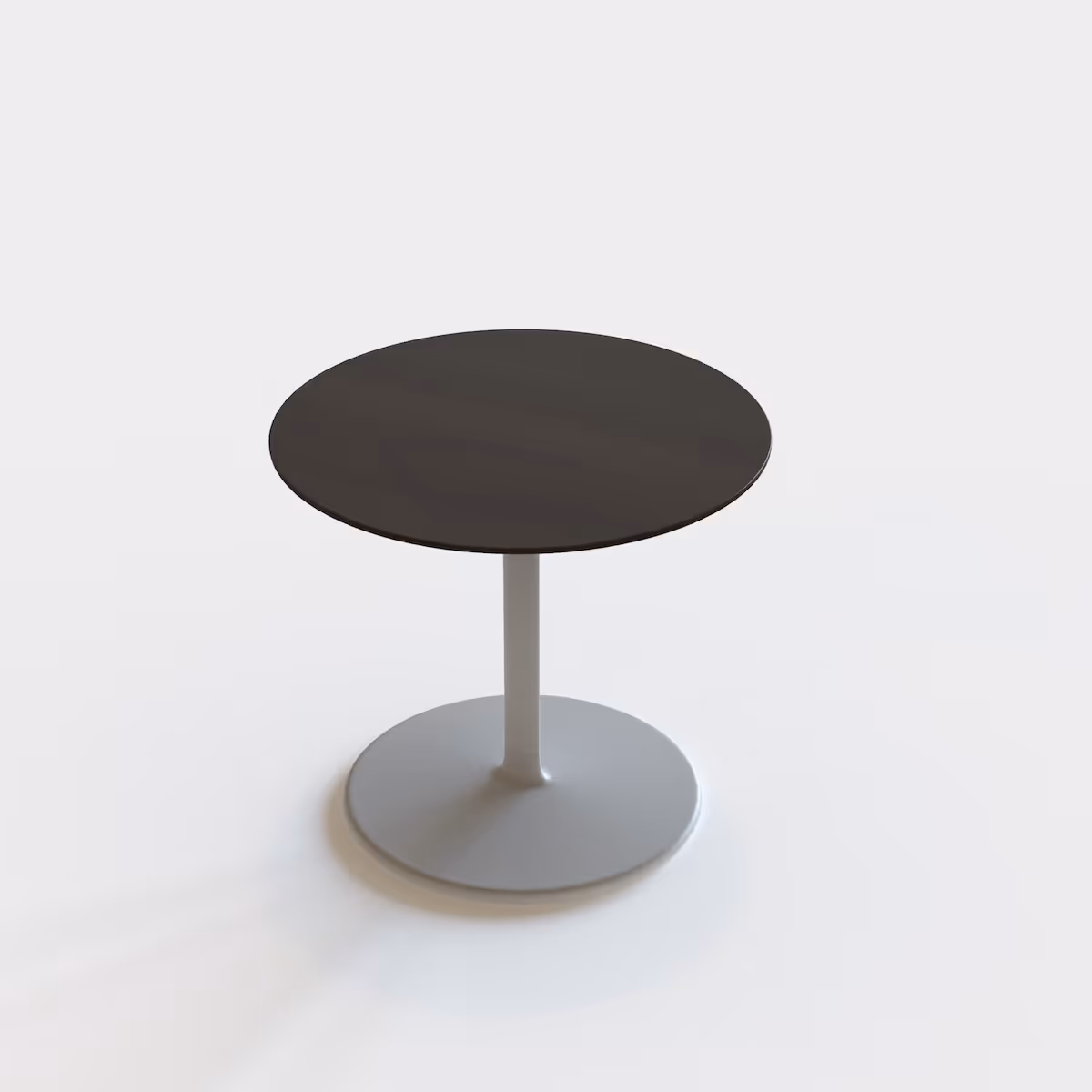 Runder Tisch aus Holz und Metall