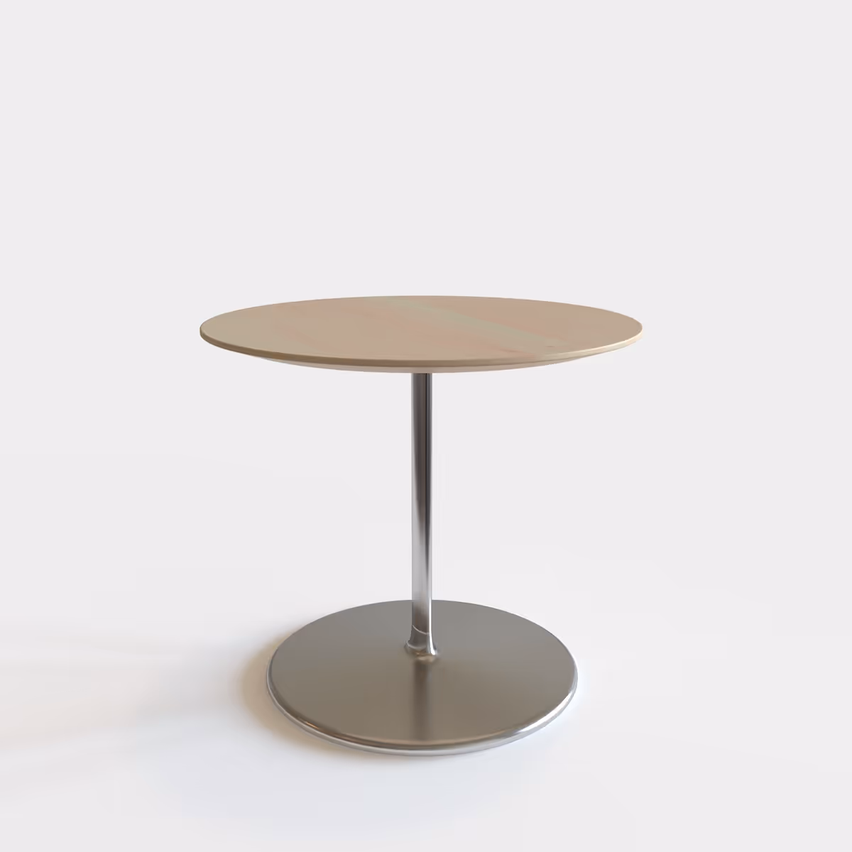 Runder Tisch aus Holz und Metall
