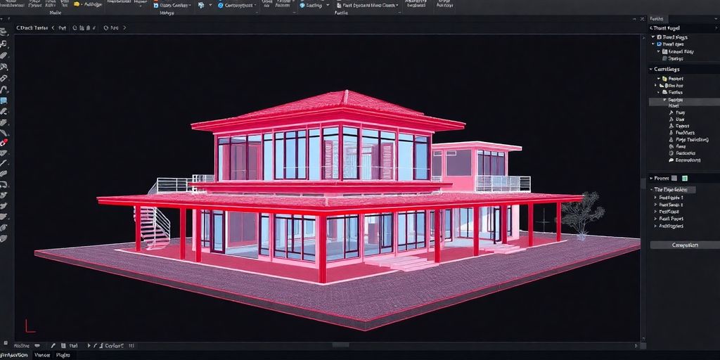 Hochwertige 3D-Visualisierung in AutoCAD-Umgebung.
