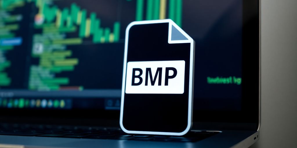 BMP-Datei-Icon auf modernem Hintergrund