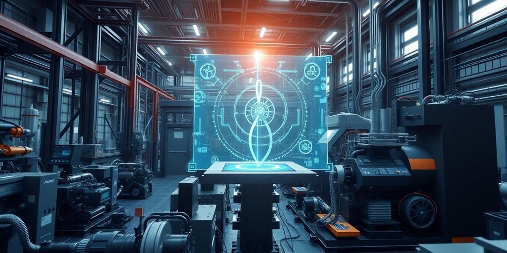 Ein digitaler Zwilling in einer industriellen Umgebung.