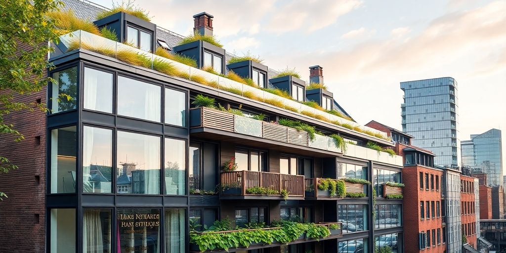 Nachhaltige Sanierung in Hamburg mit moderner Architektur.