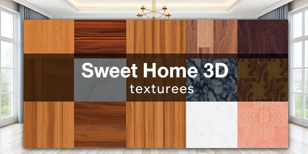 Realistische Texturen für Sweet Home 3D in einem Raum.
