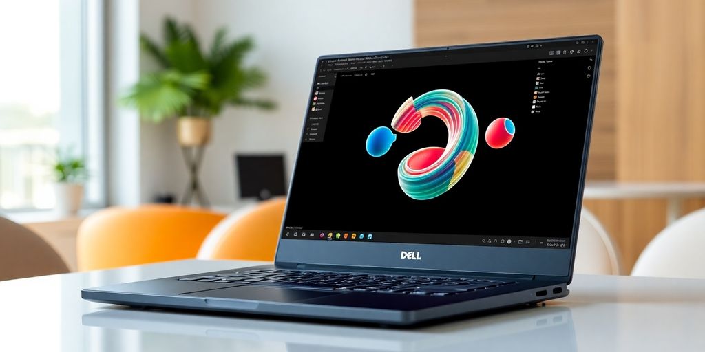 Dell XPS 15 Laptop auf modernem Schreibtisch.