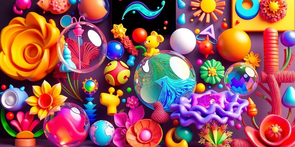 Hochwertige 3D-Illustrationen in lebendigen Farben