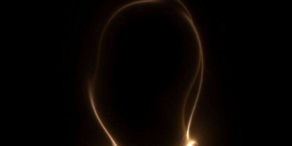 Helle Lichter formen menschliche Silhouette.