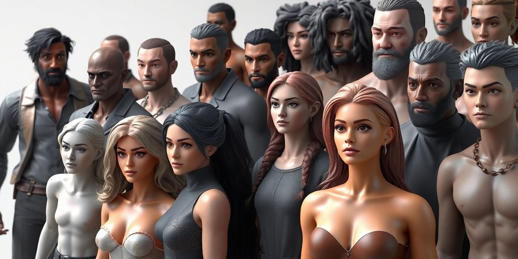 3D-Charakter-Illustrationen für verbesserte Zeichnungen