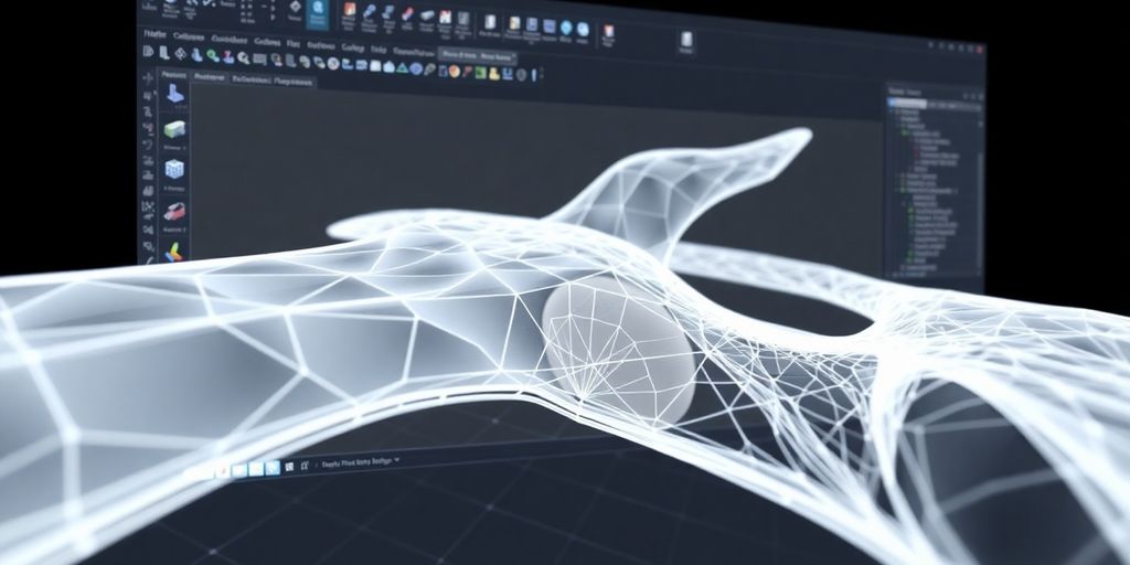 Wings 3D Modellierungssoftware-Oberfläche
