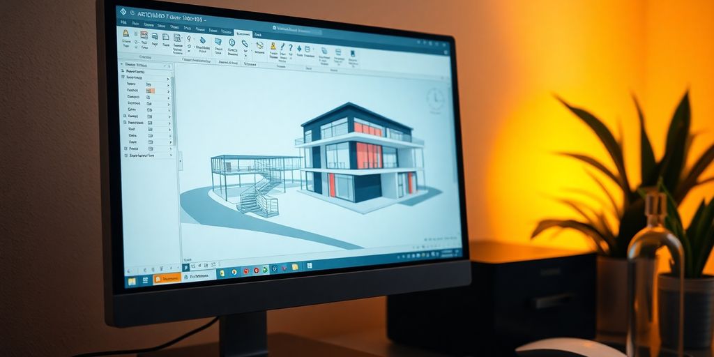 Archicad Software-Oberfläche auf einem modernen Computer.