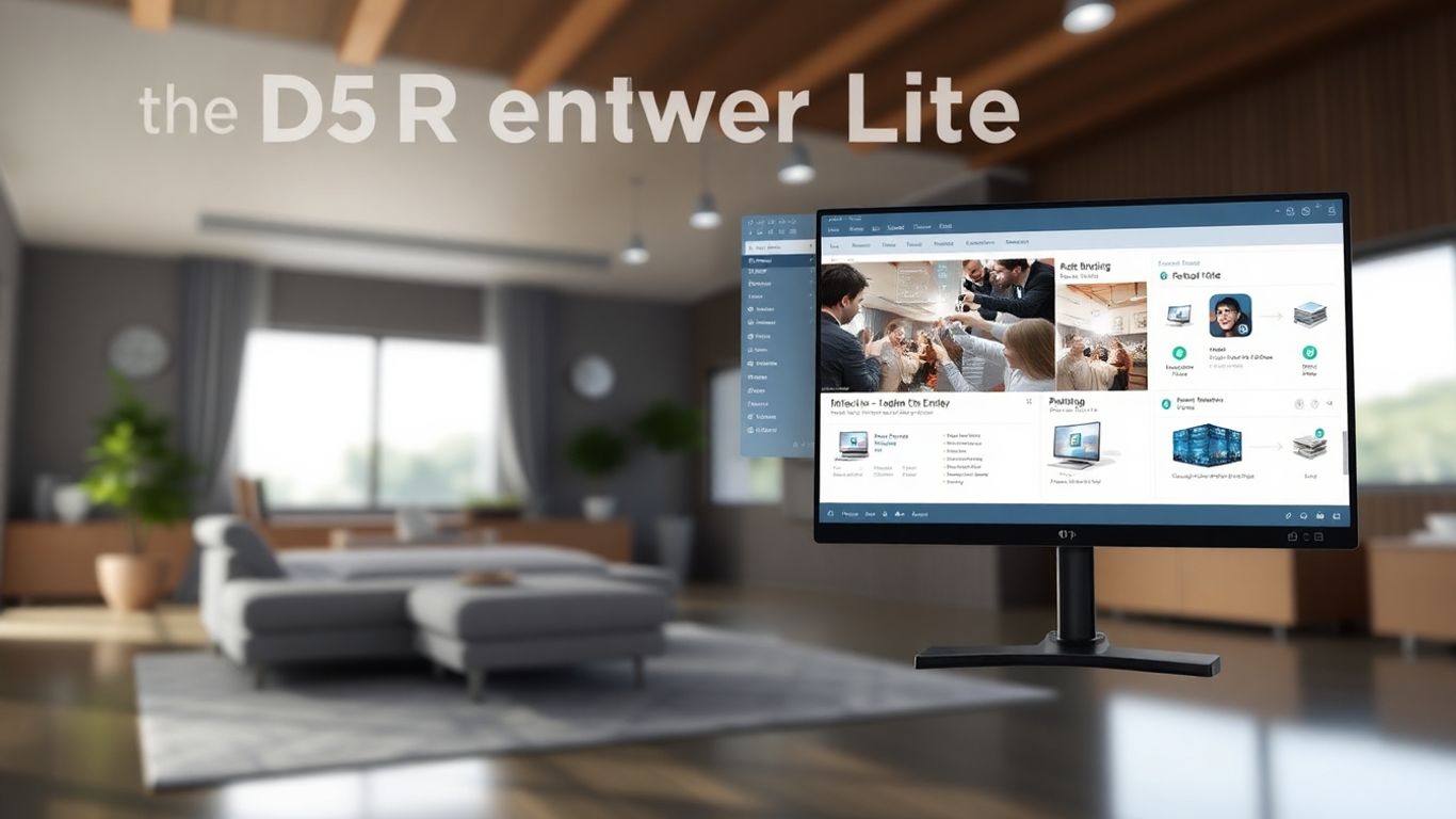 D5 Render Lite Benutzeroberfläche mit Echtzeit-Rendering