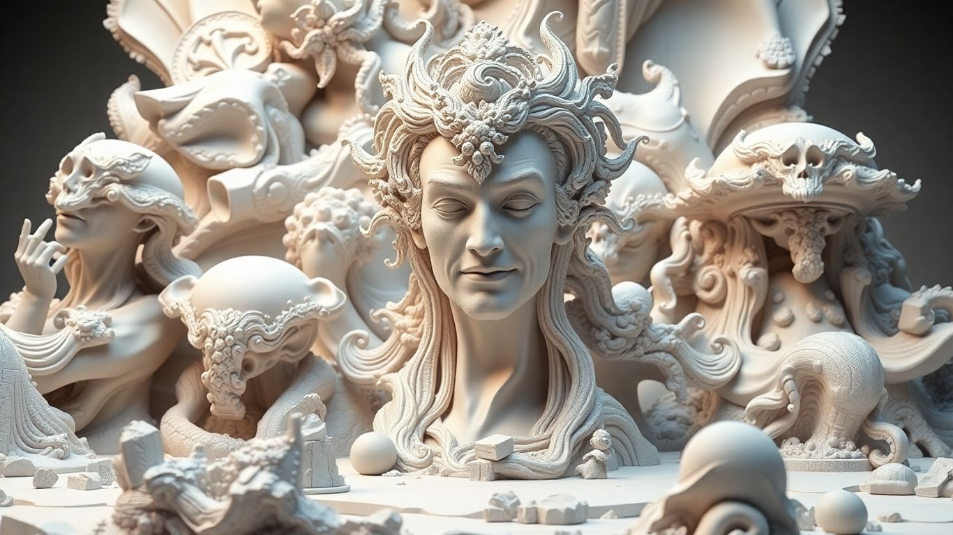 Blender 3D Modellierungssoftware mit komplexen Szenen