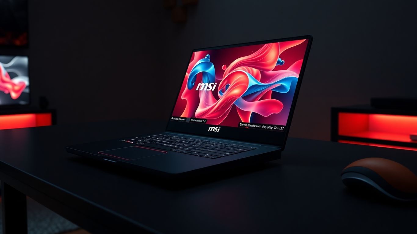 MSI Creator 17 Laptop mit 3D-Rendering auf dem Bildschirm