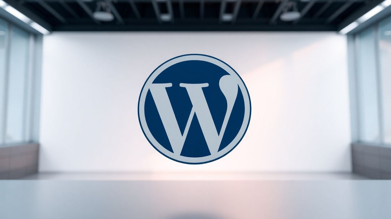 WordPress Logo auf einem modernen Hintergrund