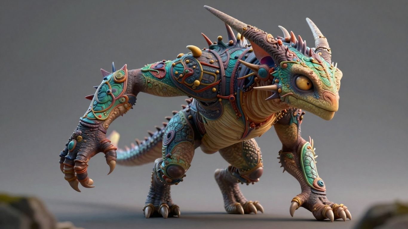 3D Animation Kreatur im Flug