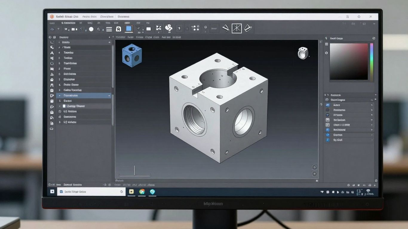 Solid Edge 3D CAD Software Benutzeroberfläche