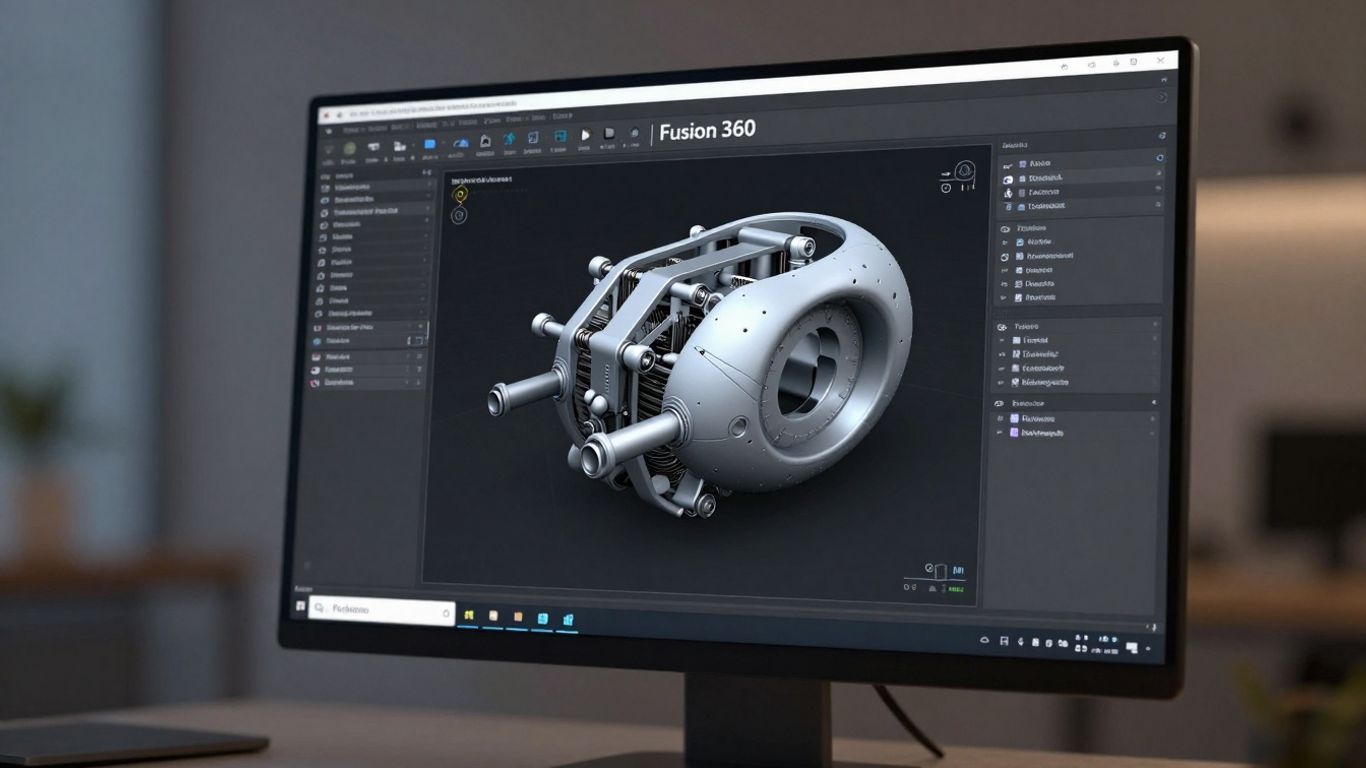 Fusion 360 3D CAD Software Benutzeroberfläche