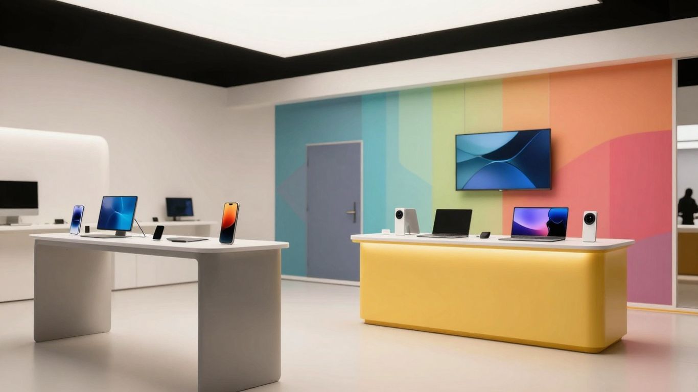 Moderne Produktpräsentation mit stilvollem Design und Farben.