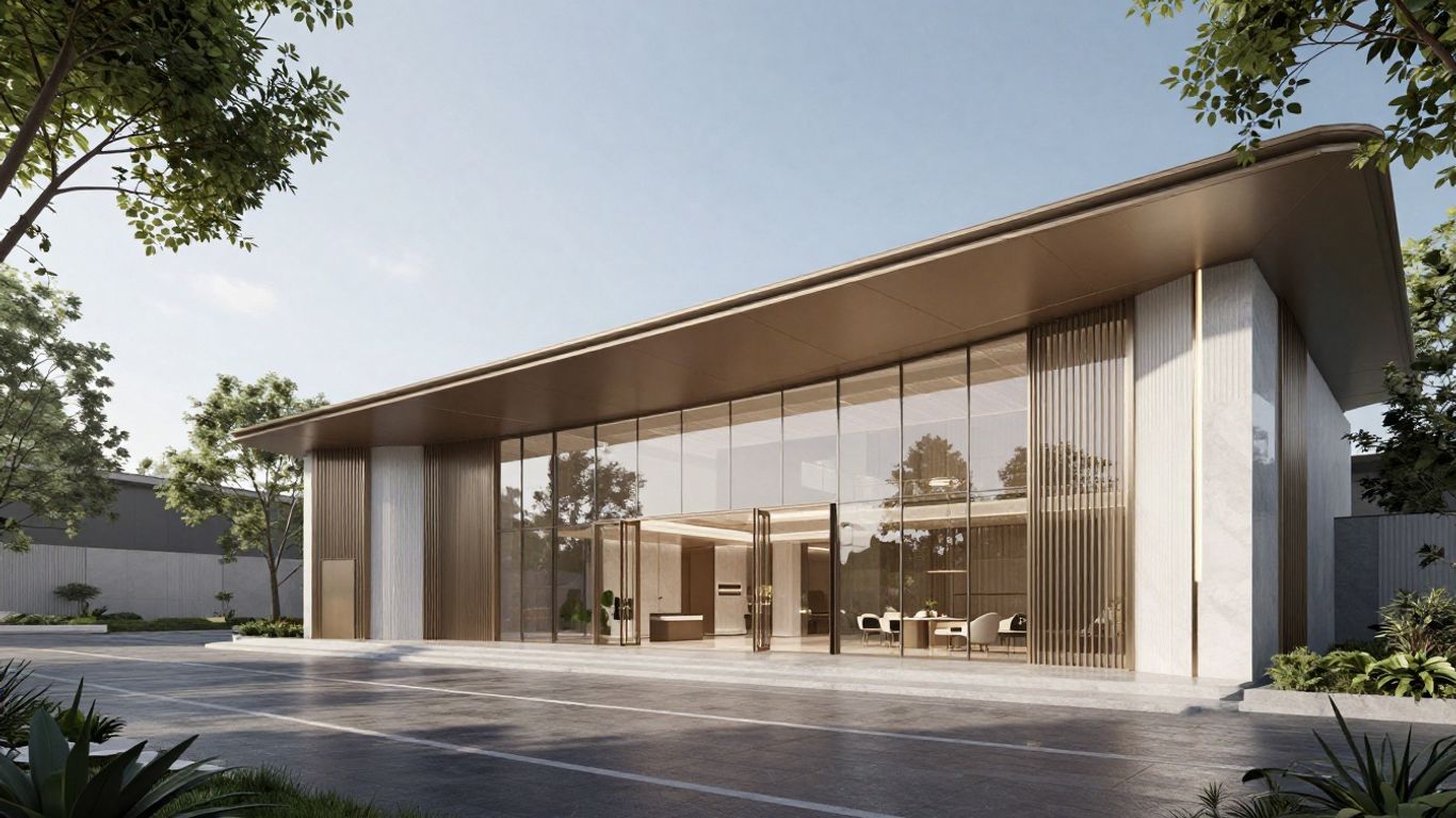 Architekturvisualisierung mit natürlicher Beleuchtung