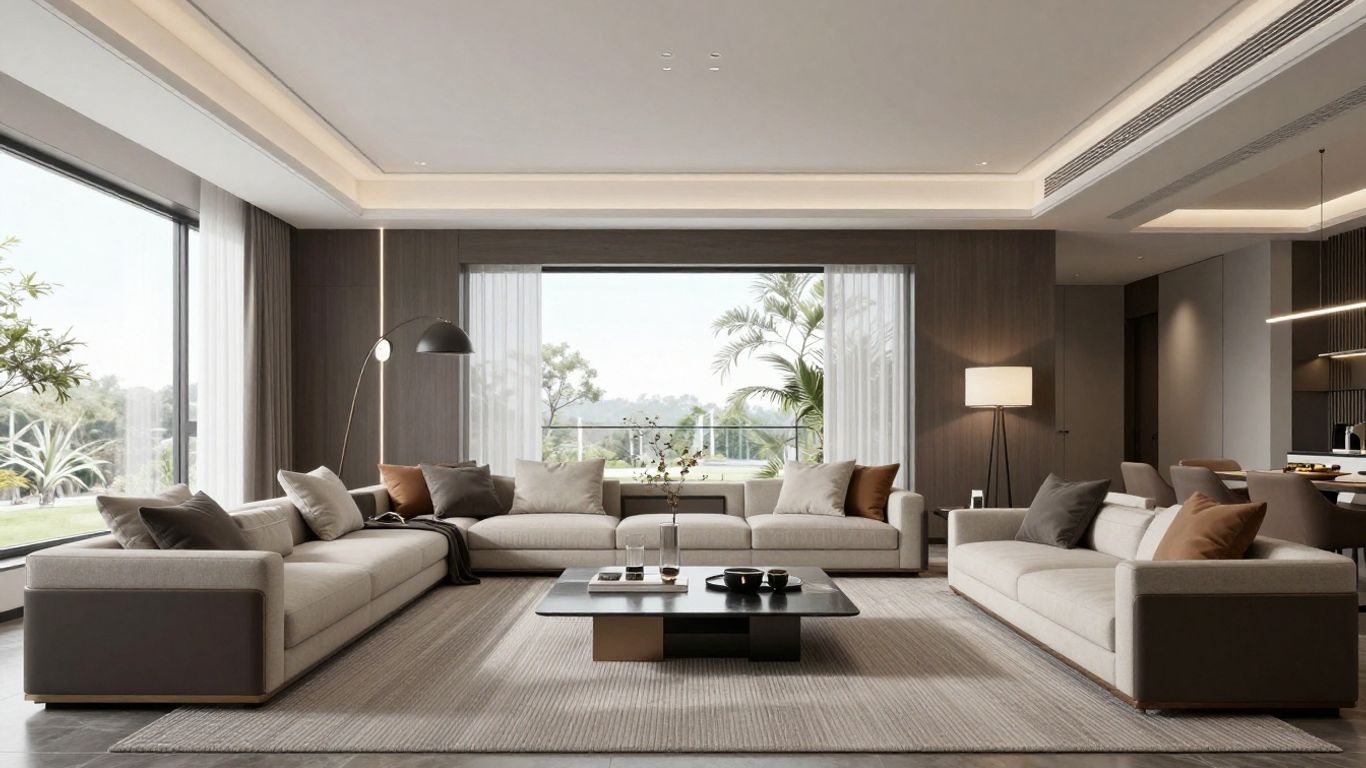Modernes Wohnzimmer mit natürlichem Licht