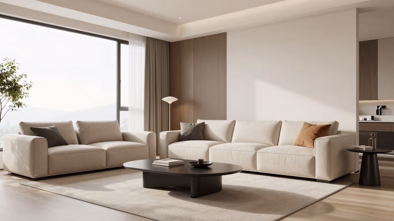 Modernes Wohnzimmer mit natürlichem Licht