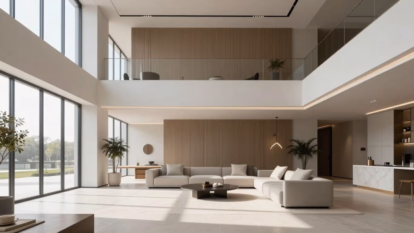 Moderne Architektur-Visualisierung mit natürlichem Licht
