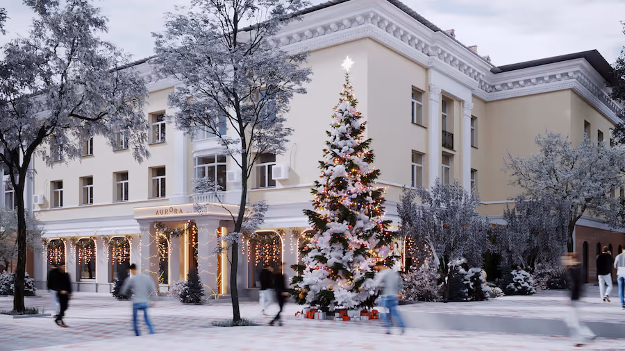 3D Architekturvisualisierung Exterior: Aurora Café - Business