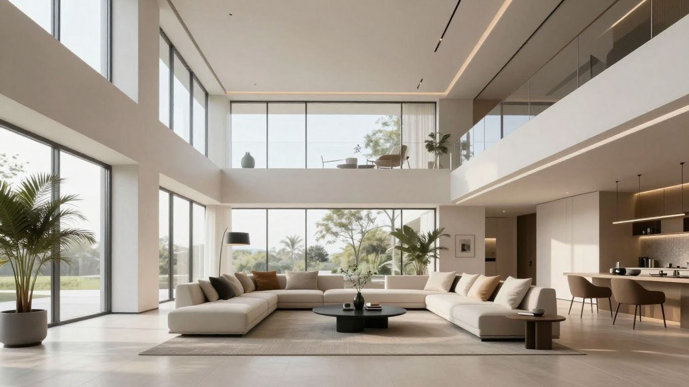 Moderne Architektur-Visualisierung mit natürlichem Licht