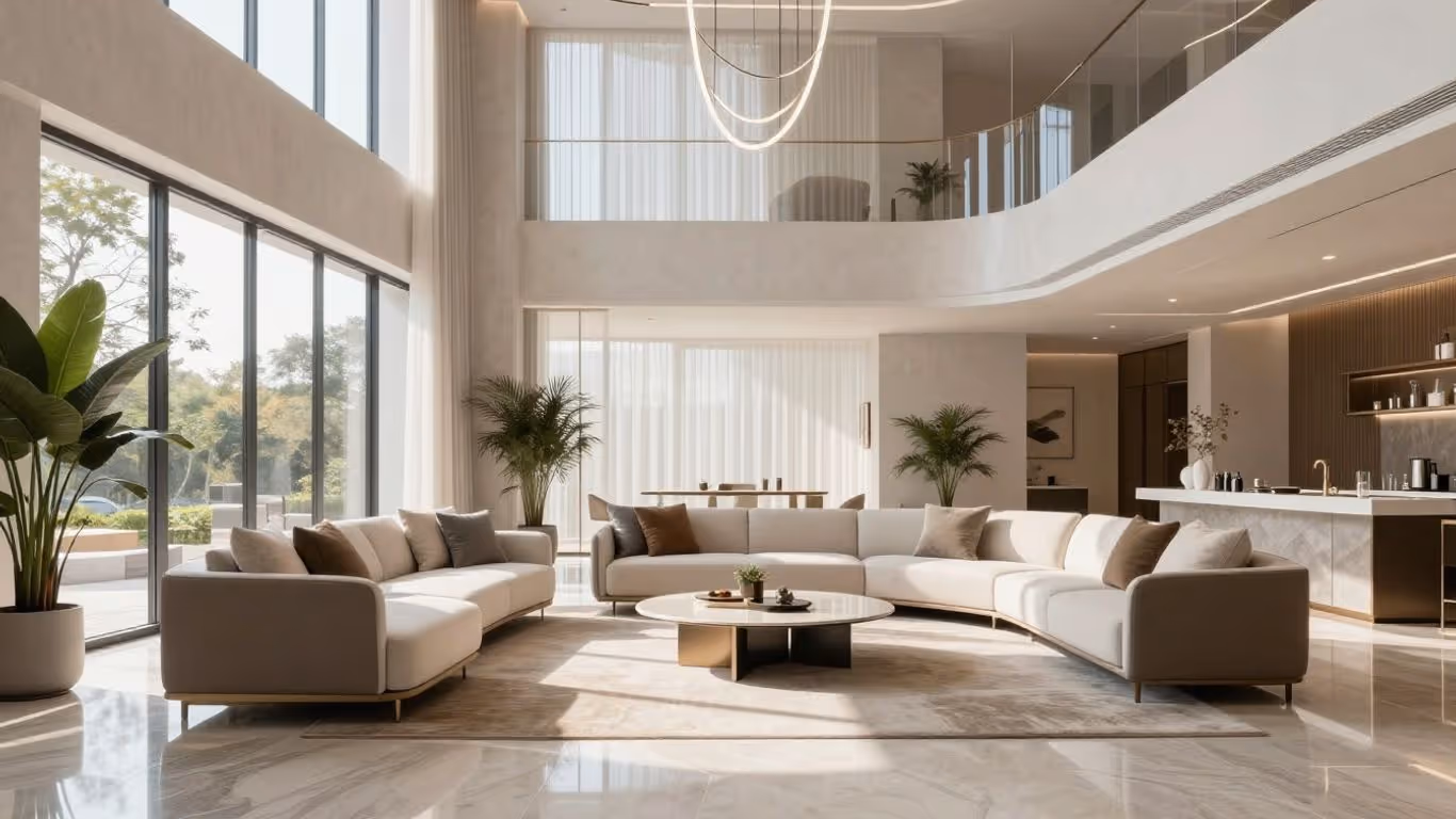 Moderne Architekturvisualisierung mit natürlichem Licht