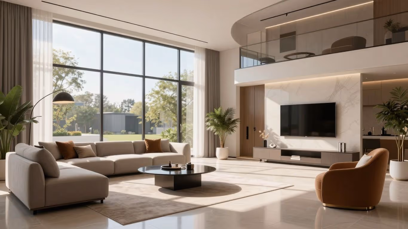 Moderne Architekturvisualisierung mit natürlichem Licht