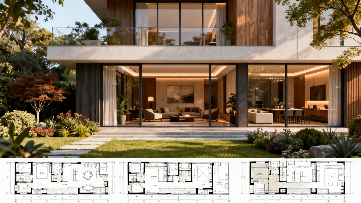 Immobilien-Exposé mit 3D-Visualisierung eines Neubauprojekts als Titelbild