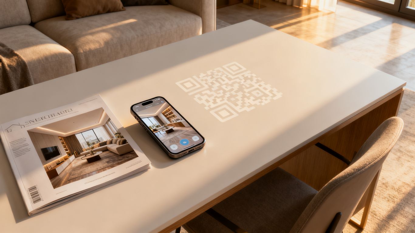 QR-Code führt zur virtuellen Wohnungsbesichtigung