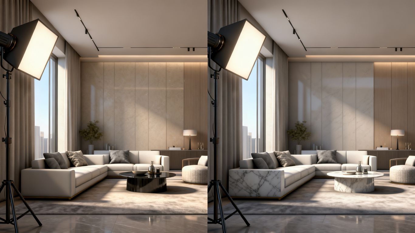 Vergleich von 3D-Produktvisualisierung und klassischer Produktfotografie im Studio