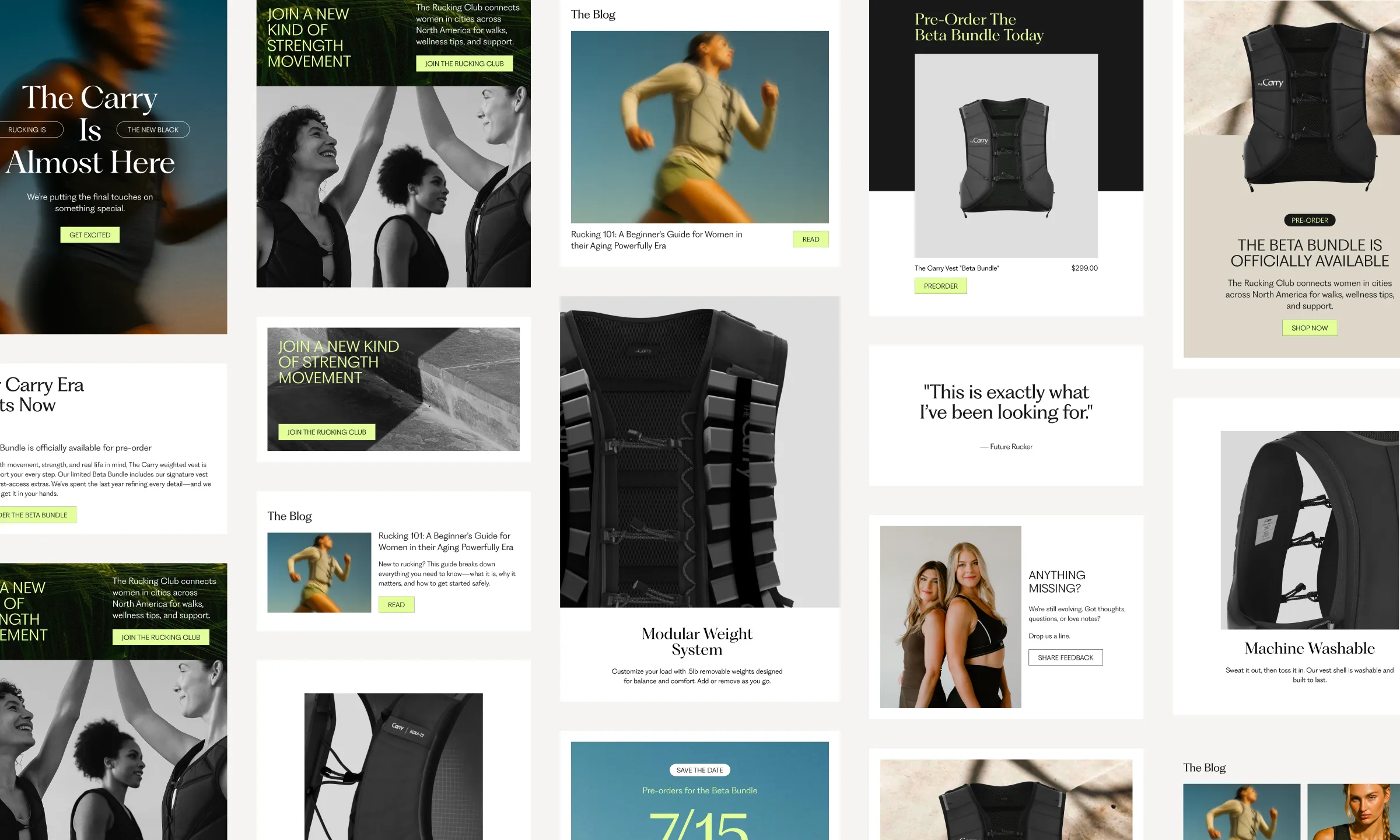 The Carry modular email design components