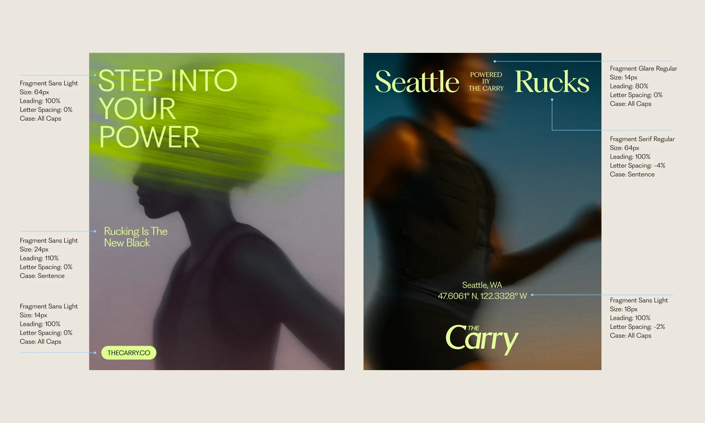 The Carry typographic rules and guidelines