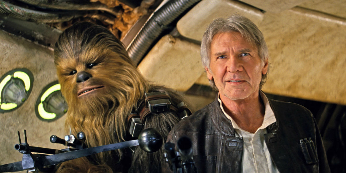 star wars force awakens han solo chewbacca