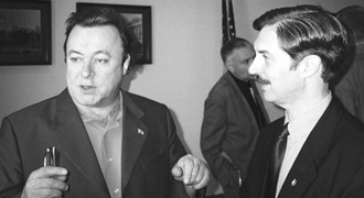 Hitchens with the author.