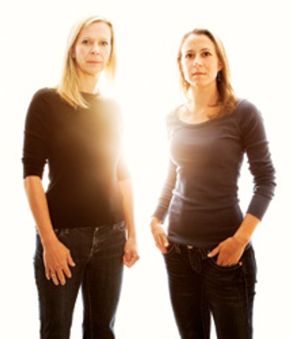 Linda Avey (L) and Anne Wojcicki, founders of 23andMe