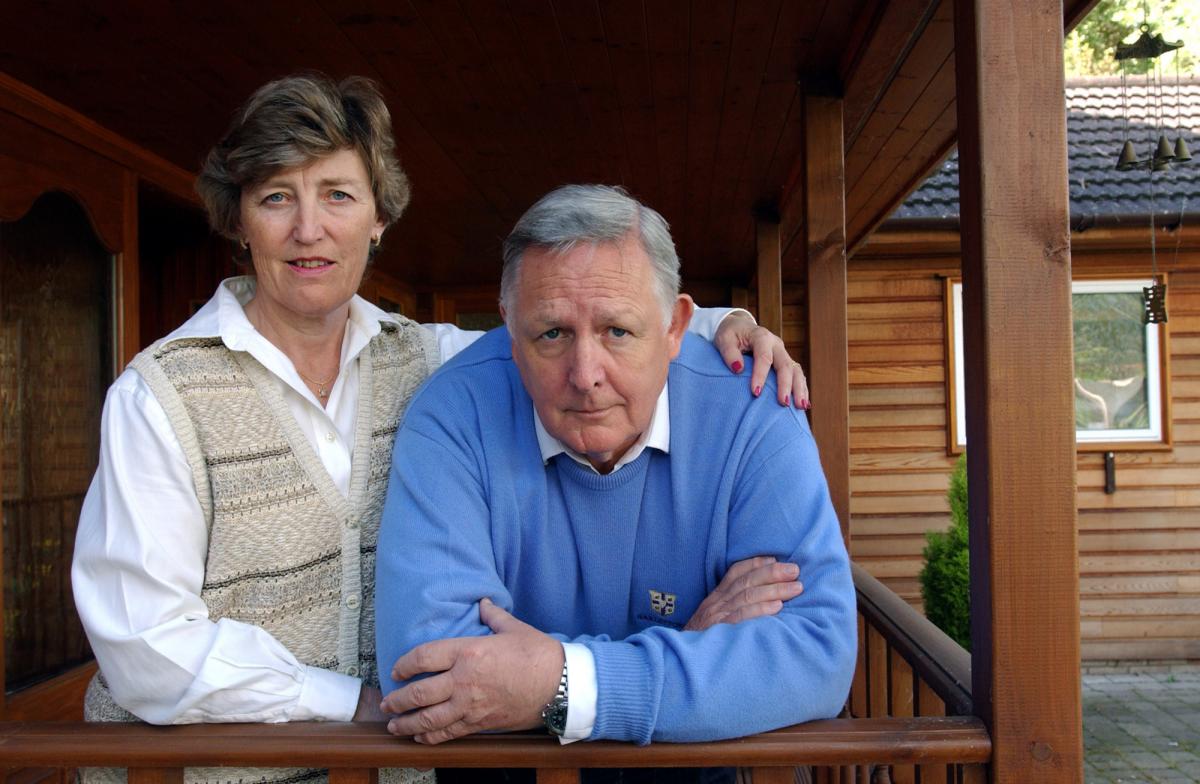 Ian Norris with his wife at their home in Buckinghamshire, U.K. 2005.