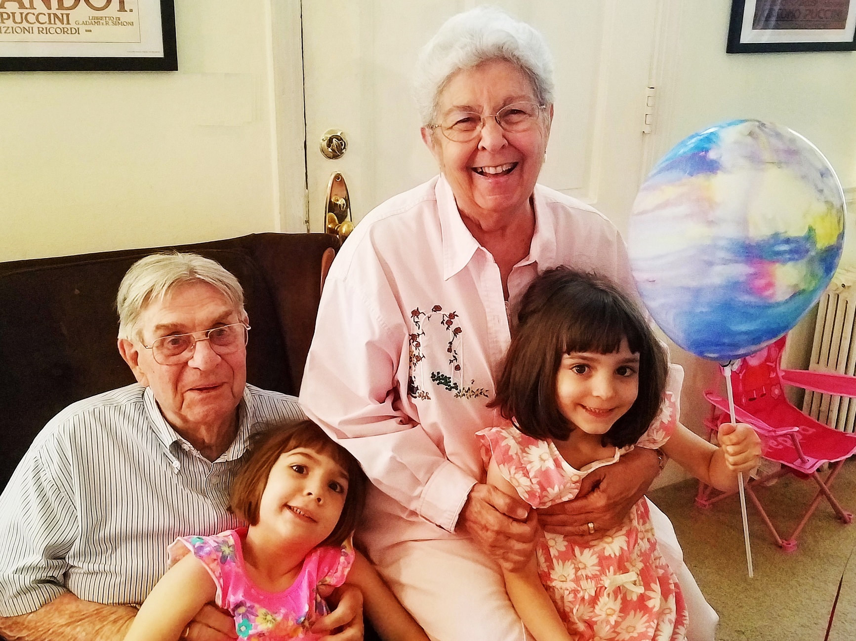 Twins graduation Grandparents small