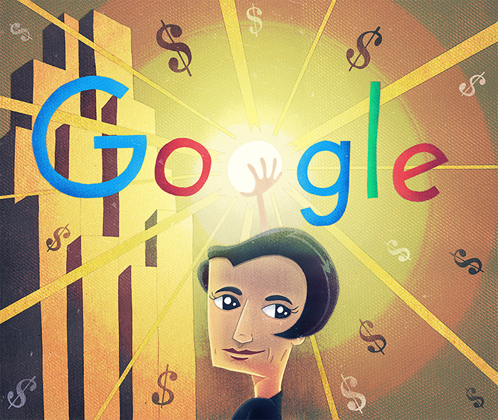 ayn rand google doodle