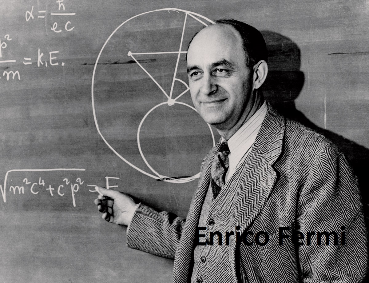 Enrico Fermi chalkboard A
