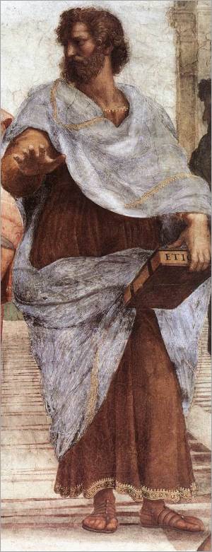 Aristotle, from "The School of Athens" by Raphael