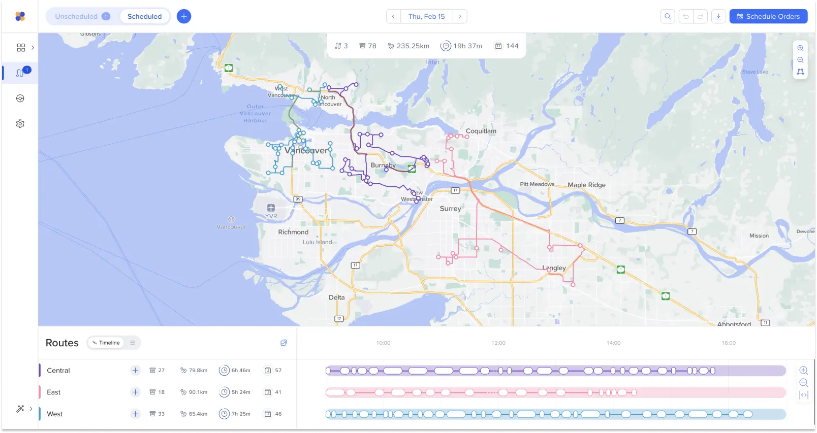 Routific screenshot
