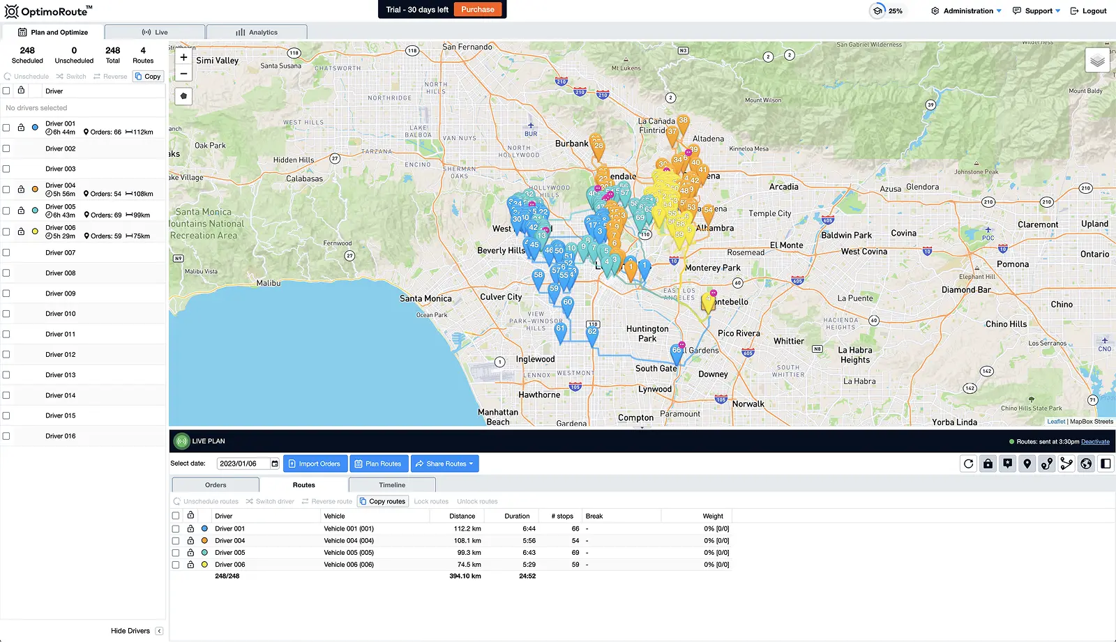 OptimoRoute screenshot