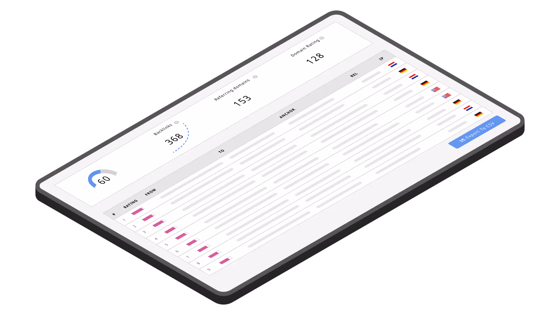 Dashboard netlinking