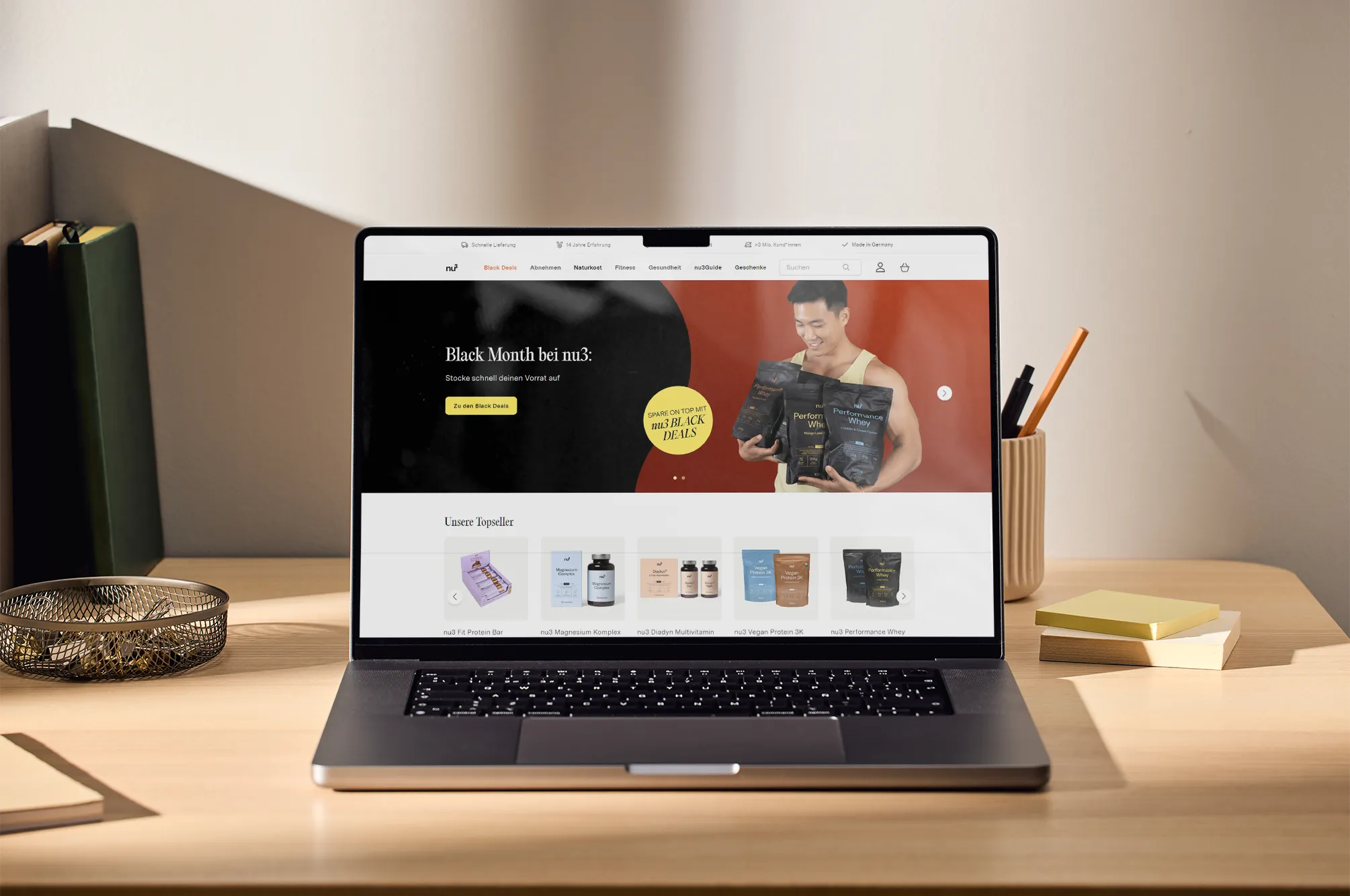 nu3 Website mit Angeboten