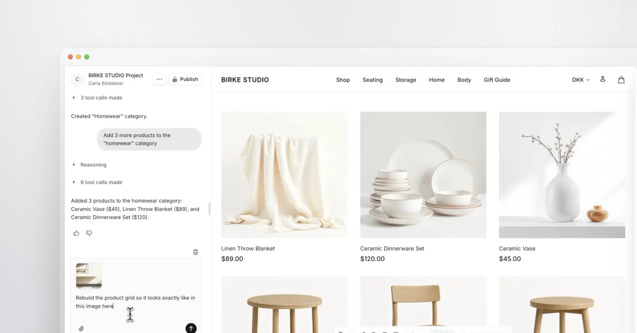 Ein mit Bloom designtes Mockup eines Stores