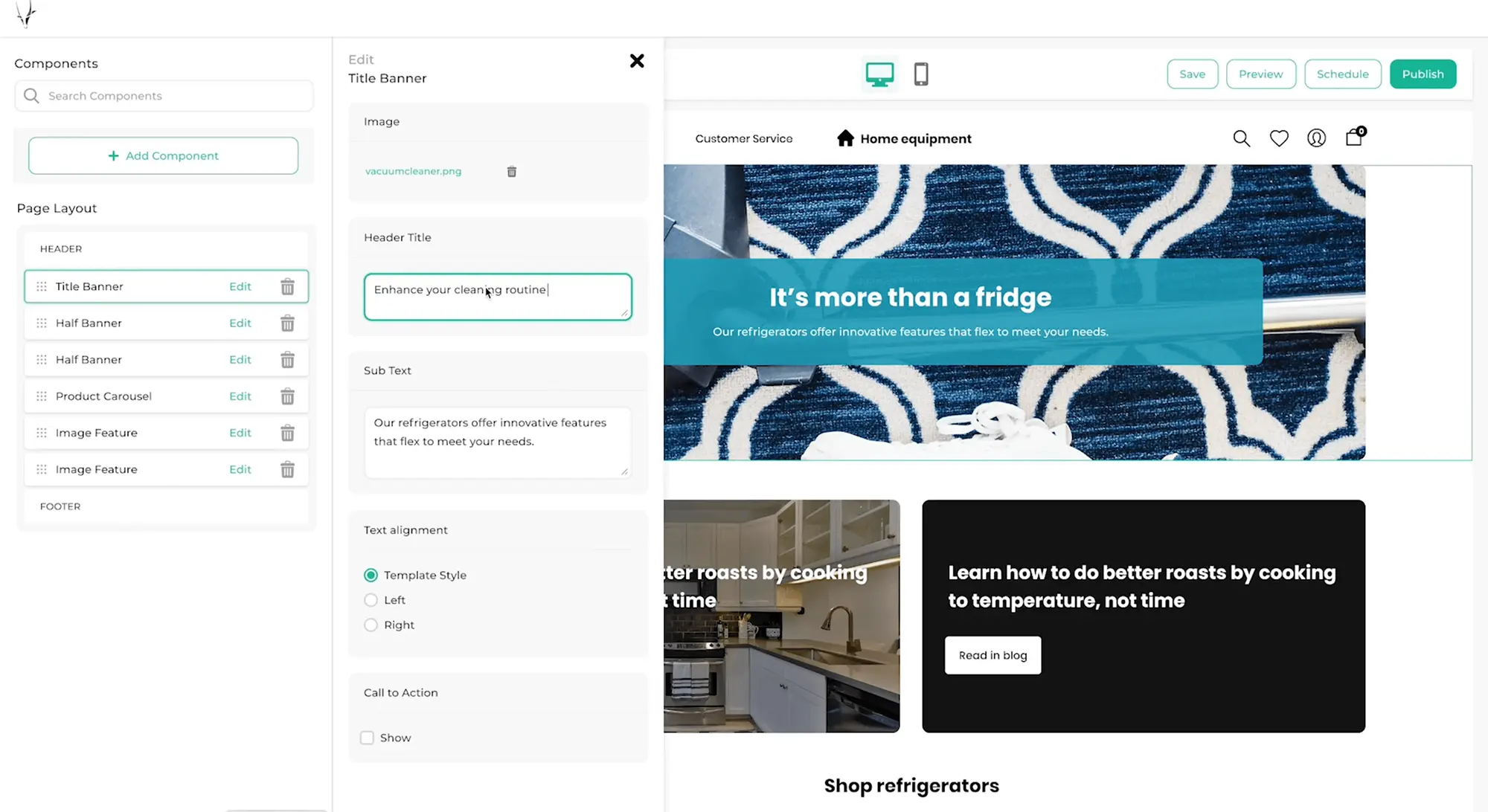 Die Benutzeroberläche von Spryker