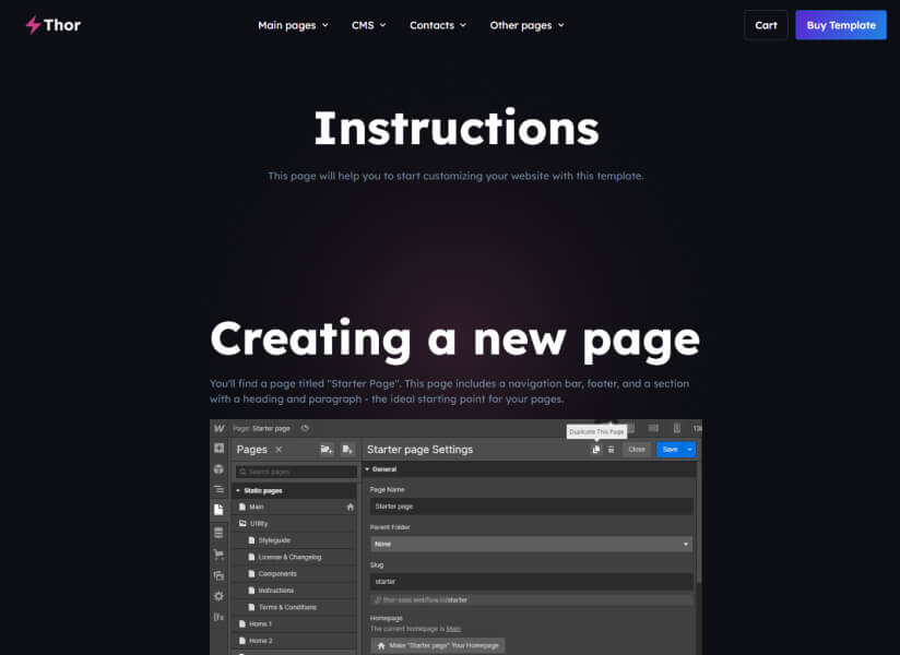 Thor Website SaaS HTML Template